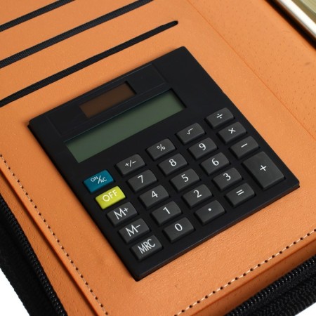 Organizer on the rings A5, 96 sheets in a ruler, on a zipper from 3 sides, leatherette, with a calculator, mix-6
