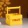 Wooden Kashpo 12 × 11 × 9 cm "odnushka light", two -string, yellow Dam beautifully