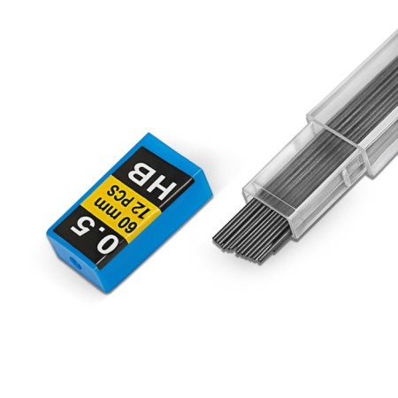 Grifles for mechanical pencils HB, 0.5 mm, 12 pieces-1