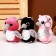Soft toy "Owl with a gray beak", on a key fob, 10 cm, MIX color