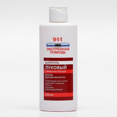 Shampoo 911 "Onion" with red pepper from hair loss and baldness, 150 ml-1