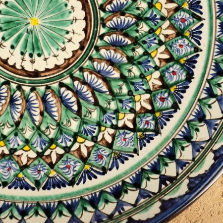 Largan Rishtan ceramics "Patterns", 39 cm, blue-2