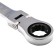 Combined rattling key Matrix 14872, CRV, articulated, mirror chromium, 27 mm