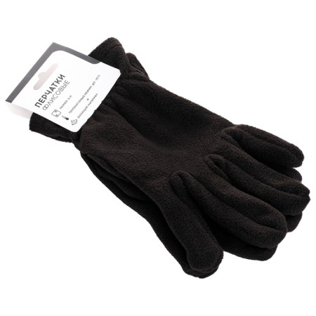 Gloves fleece, black color, s-m size-8