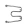 Water towels "Dvin" M, 500x400 mm, 1 ", without shelf, chrome