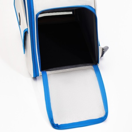 An animal-carp backpack, 30 x 40 x 25 cm, white/blue-12