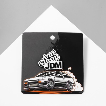 Japan icon JDM, black and white color in ferrous metal-1