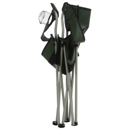 Folding chair with a cup holder 48 x 48 x 76 cm, up to 100 kg, green color-9
