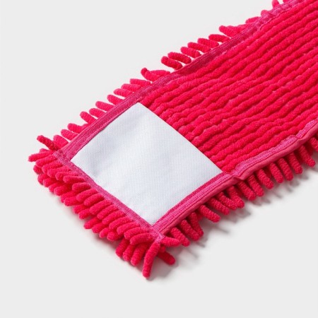 Nozzle for a flat mop of the share, 43 × 13 cm, microfiber booklies, red color-4