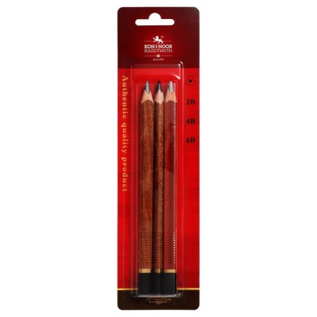 Pencils of Black -Grandian Triograph, thickened Trihgran, 2B, 4V, 6B 1833-1