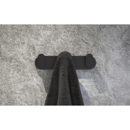 Bar with 3 hooks 18 cm black artwelle-3