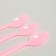Tablespoons plastic, 6 pcs., Pink color