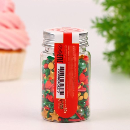 New Year. Sprinking confectionery "New Year Mix No. 3", 50 g