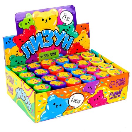 Slime - Lizun "Botyl", with sparkles, Mix color-6
