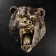 Suspension decor "Bear's head" bronze, 24x35x42cm