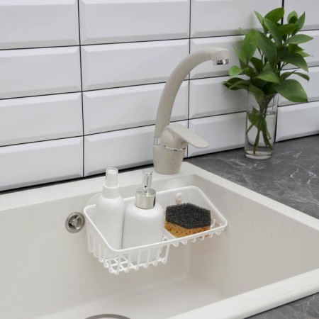 Holder suspended on the suction cups, 23.6 × 12.5 × 7.9 cm, white color-2