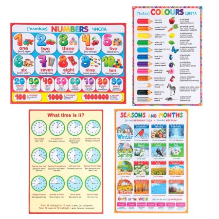 Set of posters "English" 30x43 cm