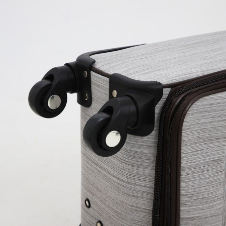 Small suitcase 20 "on lightning, code castle, with extension, color gray color-7