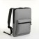 A backpack for a laptop made of textiles on a zipper, an outer pocket, color gray
