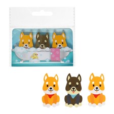 Davente Corgi Eraser, set 3 pieces, 40x27x7mm