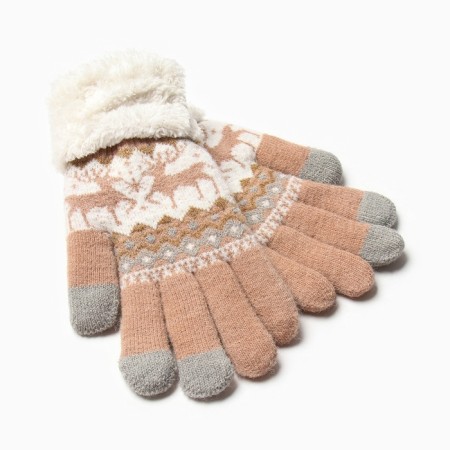 Female gloves on the claim Minaku 22 cm beige-4