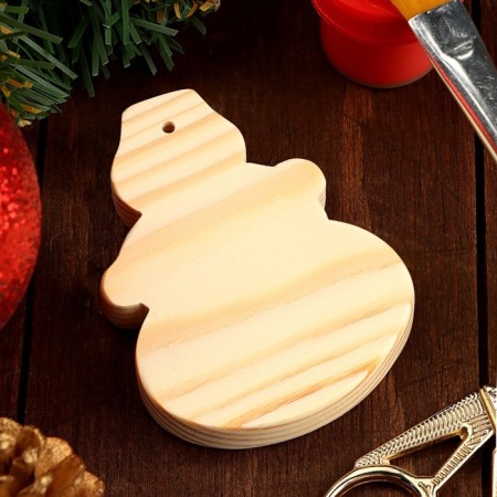 Harvesting for creativity Snowman suspension, 8.2x6.3x1.2, pine-1