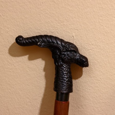Cane "mountain goat" (collapsible) wood, brass 95x13x3.5 cm-3