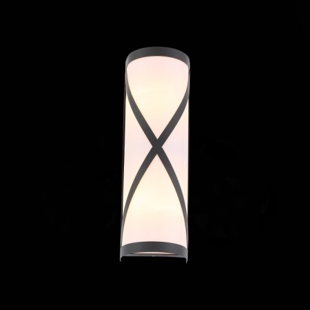 Street wall lamp ST LUCE. SL076.411.01. Agio. 2x60 watts, E27, 13x41 cm, black color-1