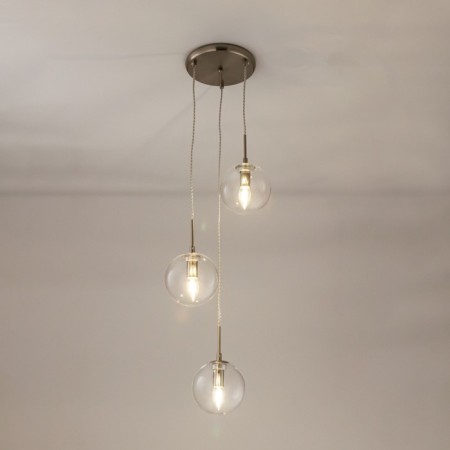 Suspended lamp Citilux "Tommy" CL102031, 33x33x35 cm, 3x40W, E14, gray color gray-3