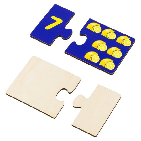 Set of puzzles “Learn to count”, 10 cards, 20 details-2