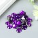 Decor for creativity plastic "Rhinestones Round. Violet" set 40 pcs 1x1 cm