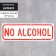 No alcohol sticker 300 × 100, red-white color