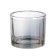 Glass of glass for 1 candle "glass" transparent graphite 8x9.3x9.3 cm