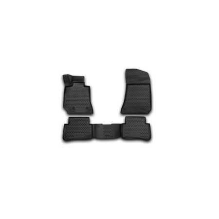 3D mats in the Mercedes-Benz E-Class W212, 2014-2016, sedan, 4 pcs. (polyurethane)