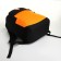 School backpack, 2 lightning departments, 3 pockets, black/orange color