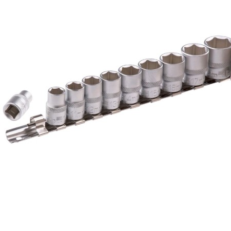 Set of end heads Stels 13601, 3/8 ", hexagonal, CRV, 8-19 mm, 10 pcs.-2