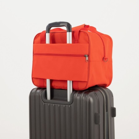 Road bag with lightning, 2 outer pockets, long belt, red color-3