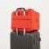 Road bag with lightning, 2 outer pockets, long belt, red color