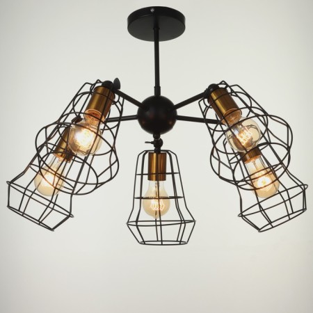 Chandelier 2210/5 E27 40W Black-Bronze 34.4x34.4x68 cm Bayerlux-1