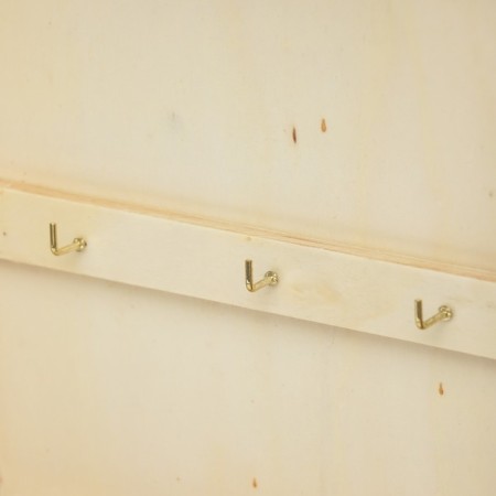 Keywood tree 6 hooks "Key and lock" Natural 29x7.5x23 cm-3
