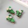 Decor for creativity wood "clothespin. Long cactus" sequin set 3 pcs 1.5x3.4x4.8 cm