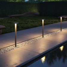 Landscape lamp Outdoor O420FL-L12GF1, 12W, 18x18x80 cm, LED, 1000lm, 3000k, graphite color