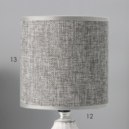 Hand lamp with lampshade Risalux "Sharon", E14, 40 W, white-gray, 13 × 13 × 27 cm-2