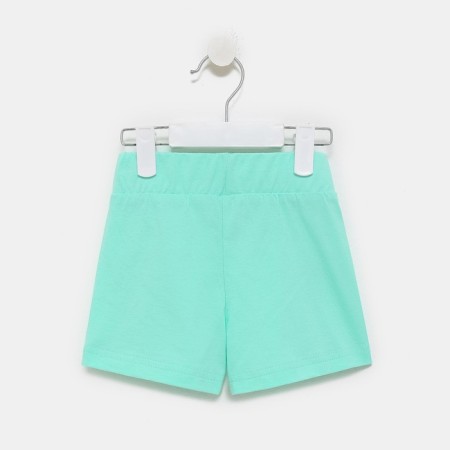 Kit (T -shirt/shorts) for girls, mint color, height 104-4