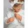Children's overalls with ruffles fashion, height 68 cm, milk color
