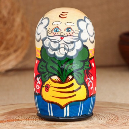 Nesting doll "Turnip", plot, 6 puppet, 16 cm, mix-10