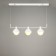 Schenon lamp 3xg9 with white-gold 86x16x25.5-125 cm