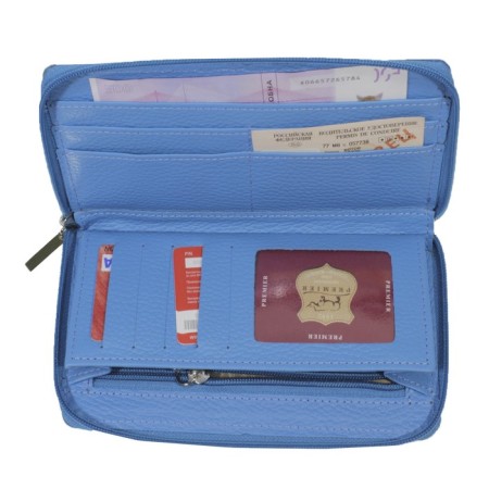 Women's wallet, lightning, the color of the blue fleet-1