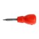 Screwdriver with a set bit scrap, plastic handle, 5 items
