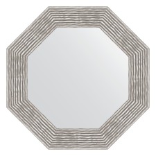Mirror in the baguette frame, a wave of chrome 90 mm, 61x61 cm
